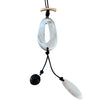 000 (Long) Black Leather Statement Necklace