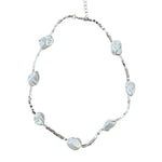 000 (Short) Shell Pearl Necklace with Silver Beading