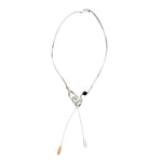 000 (Long) Silver Leather Statement Necklace