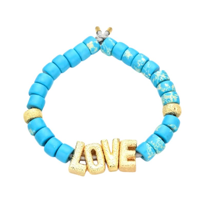 030 'LOVE' Beaded Bracelet