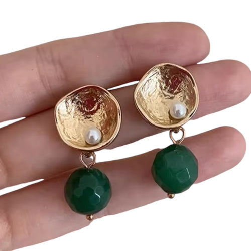 035 Petite Green Earrings