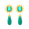 037 Green Statement Earrings