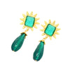 037 Green Statement Earrings