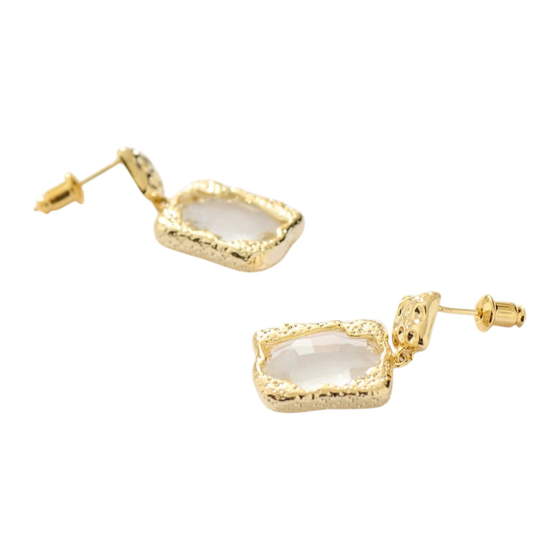 041 Clear Crystal Statement Earring