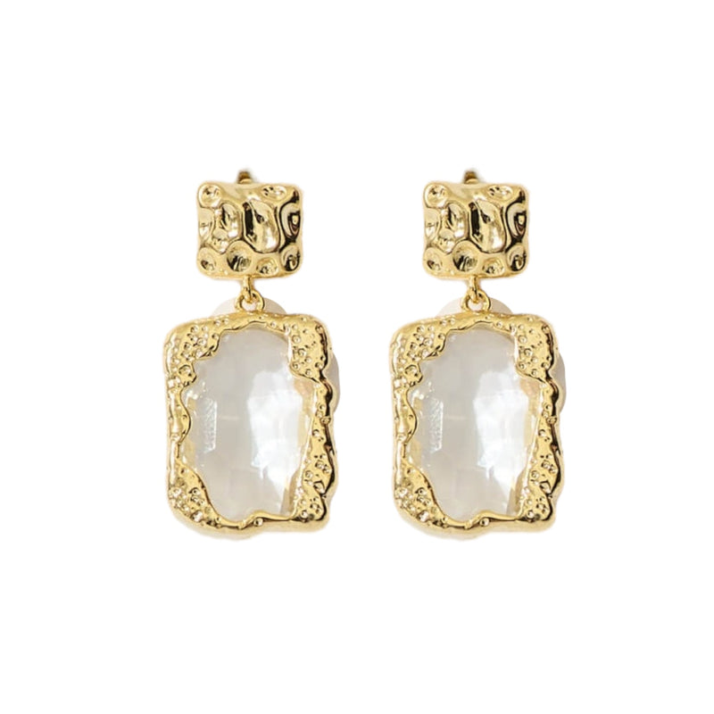 041 Clear Crystal Statement Earring