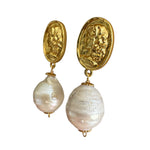 045 Pearl Coin Earrings