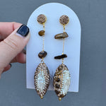 050 Baroque Pearl Drop Statement Earrings