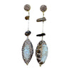 050 Baroque Pearl Drop Statement Earrings