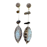 050 Baroque Pearl Drop Statement Earrings