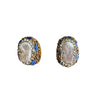 052 Pearl + Crystal Studs, Lapis