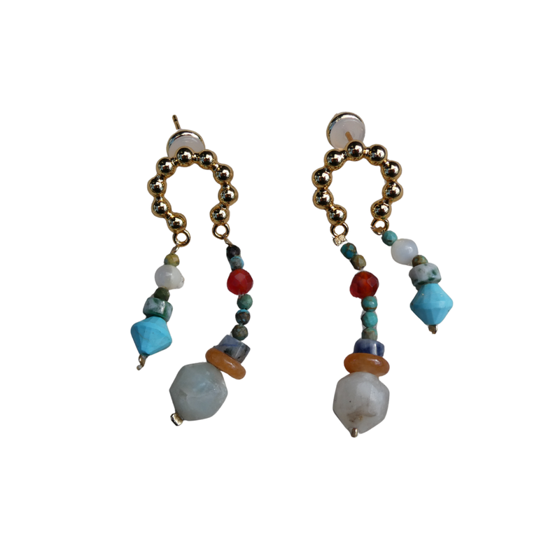 076 Multi-Beaded Earrings