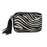 VANESSA Pony Leather Crossbody Bag, Zebra