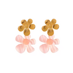 Greta Flower Statement Earrings, Pink *EARLY-OCT*