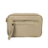 VANESSA Taupe Leather Crossbody Bag