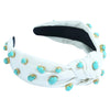 Amalfi Knot Headband with Embellished Turquoise