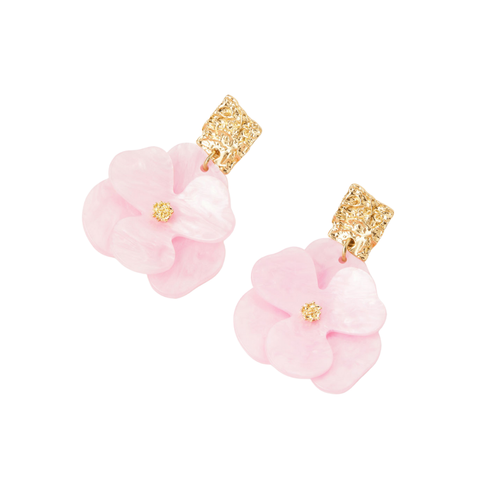 Moira Pink Magnolia Statement Earrings