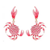 Crabbie Statement Earrings, Pink *EARLY-OCT*