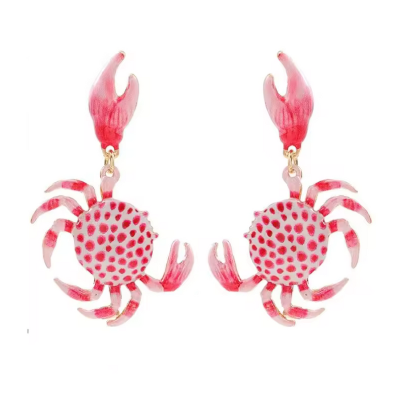 Crabbie Statement Earrings, Pink *EARLY-OCT*