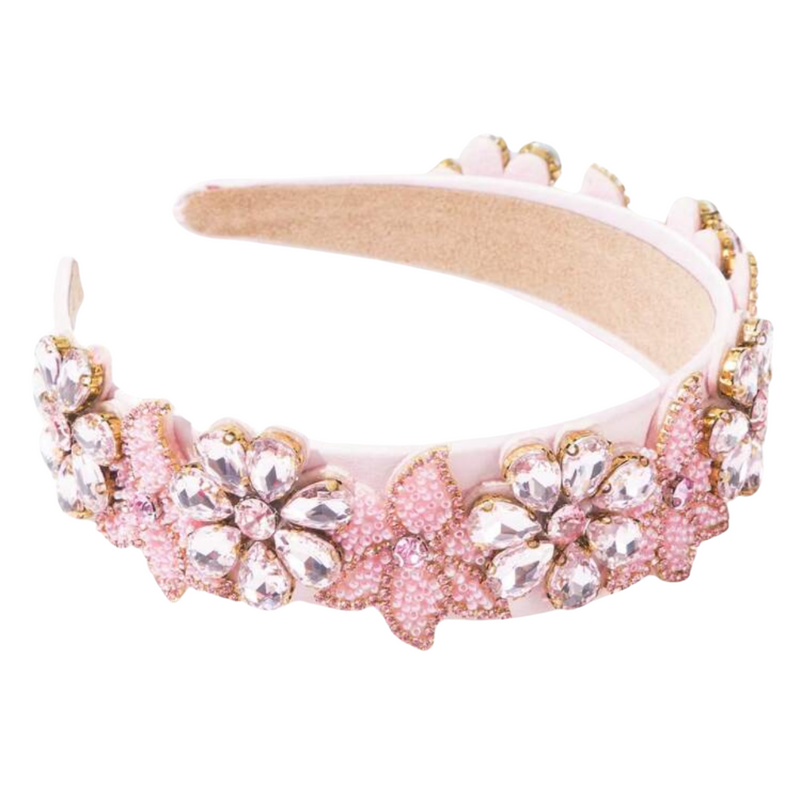 Cecilia Soft Pink Beaded Headband *EARLY-OCT*