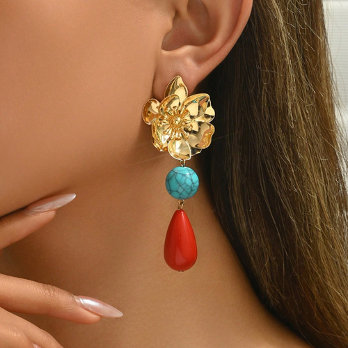 Abbey Flower Statement Earrings