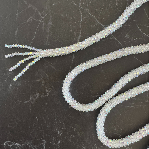 Marg Wrap Beaded Necklace / Belt (165cm),White