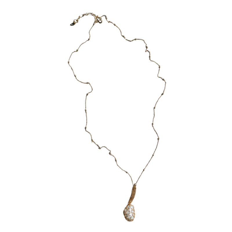 0016 Long Cage Pearl Necklace