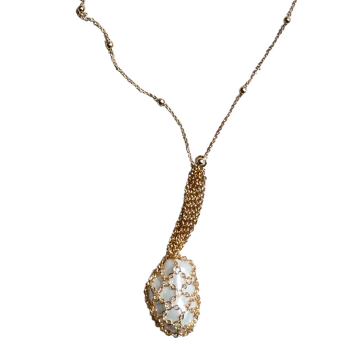 0016 Long Cage Pearl Necklace