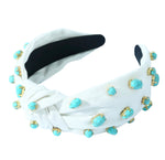 Amalfi Knot Headband with Embellished Turquoise