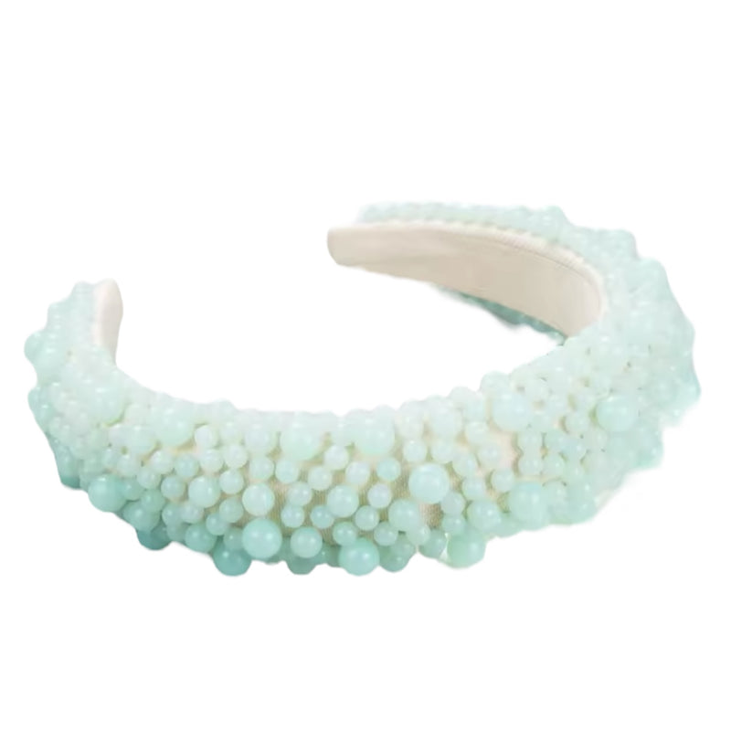 Blaire Pastel Mint Beaded Headband