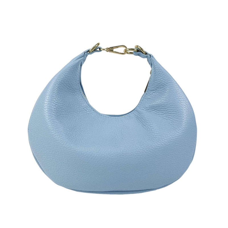 CELESTE Crescent Moon Shoulder Bag, Soft Blue