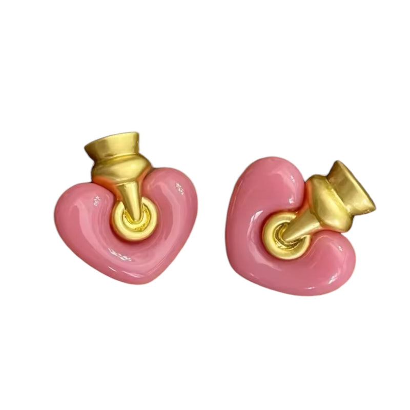 Cupid Retro Heart Earrings