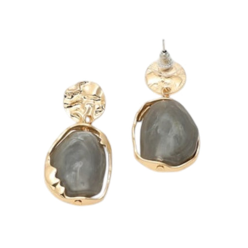 Dollie Grey Resin Earrings