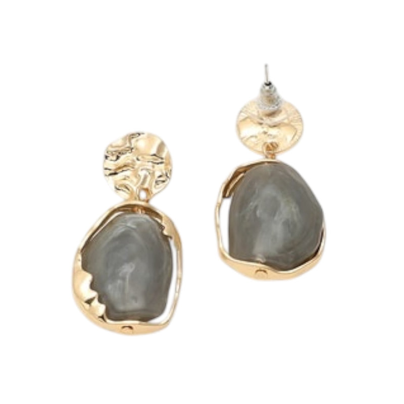 Dollie Grey Resin Earrings