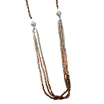 0005 Beaded 2-IN-1 Necklace, Bronze