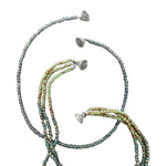 0005 Beaded 2-IN-1 Necklace, Green & Blue