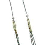 0005 Beaded 2-IN-1 Necklace, Green & Blue