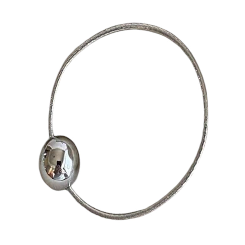 Georgina Silver Elastic Hair Tie