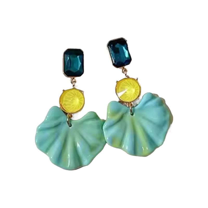 Georgia Blue & Lemon Statement Earrings *END-NOV*