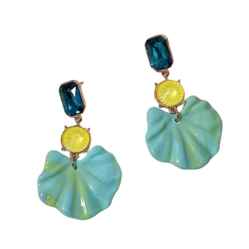 Georgia Blue & Lemon Statement Earrings *END-NOV*