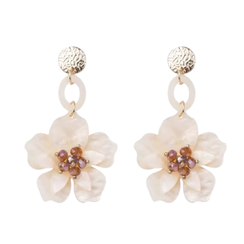 Keeley Milk Floral Statement Earrings *END-NOV*