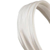 Simple Satin Pleated Headband, White