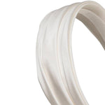 Simple Satin Pleated Headband, White