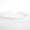 Cher Simple Thin Beaded Headband, White