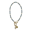 000 (Short) Baroque Pearl Pendant Necklace with Denim Beading