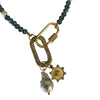 000 (Short) Baroque Pearl Pendant Necklace with Denim Beading