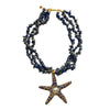 000 (Short) Lapis Starfish Statement Necklace