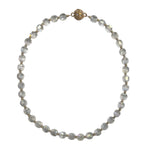 0001 (Short) Swarovski Faceted Rondelle Beaded Chocker, Clear