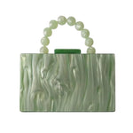 MULTI, Mint Beaded Handle Acrylic Bag