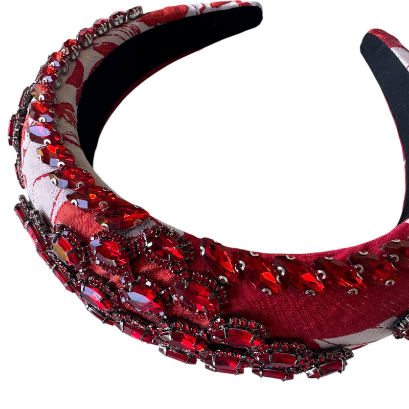 Paddy Red Statement Headband, Black