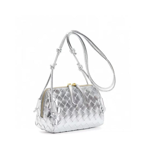 PETRA Triangle Crossbody Bag, Silver
